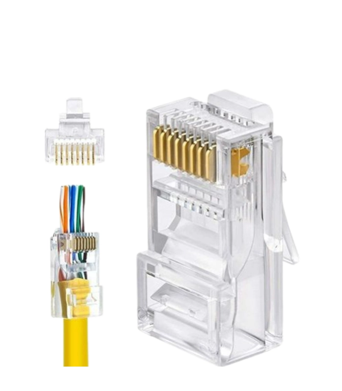 سوکت میان گذر شبکه دی-نت مدل D-NET CAT6 OPEN END